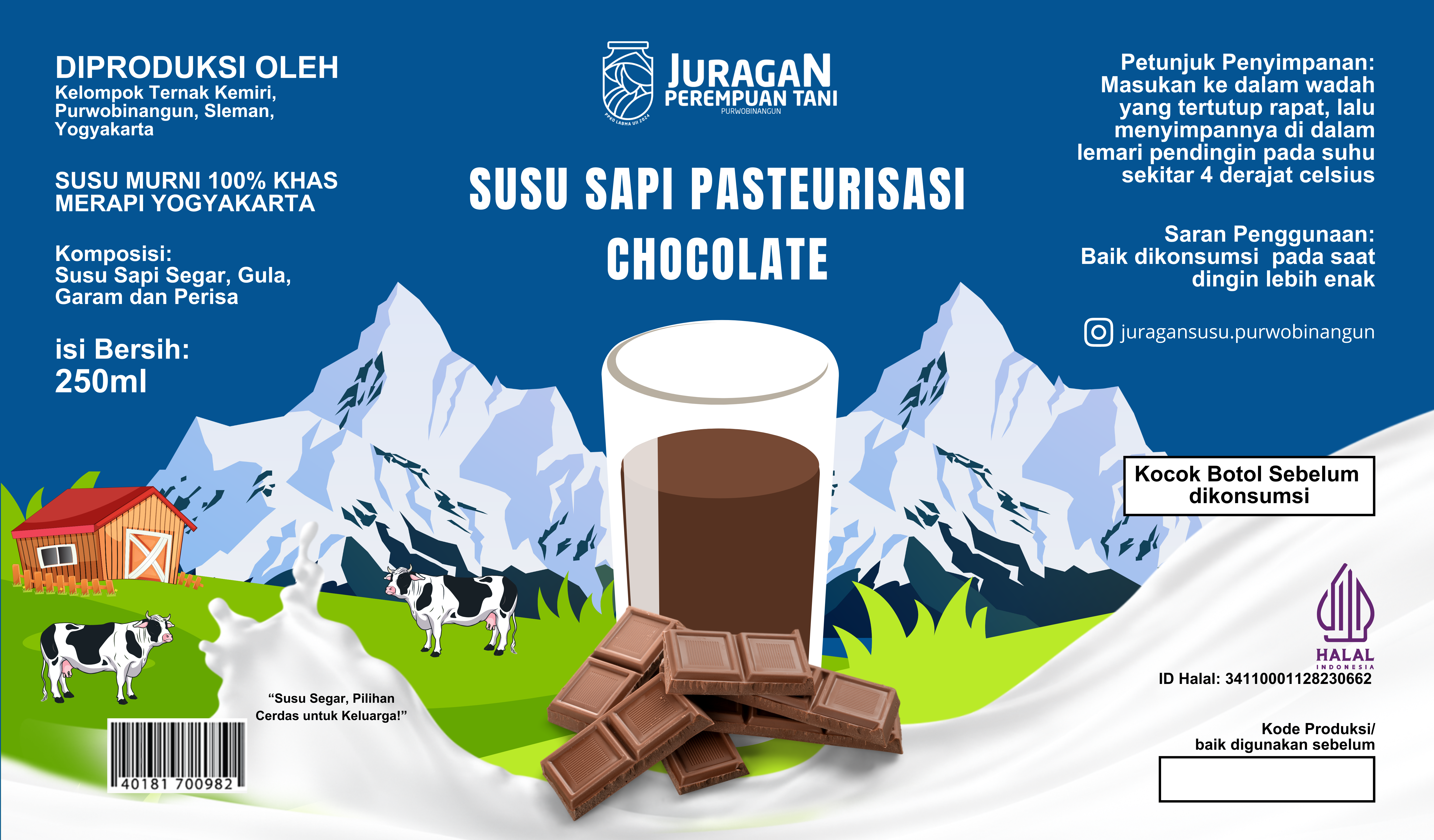 Susu Sapi Pasteurisasi Coklat