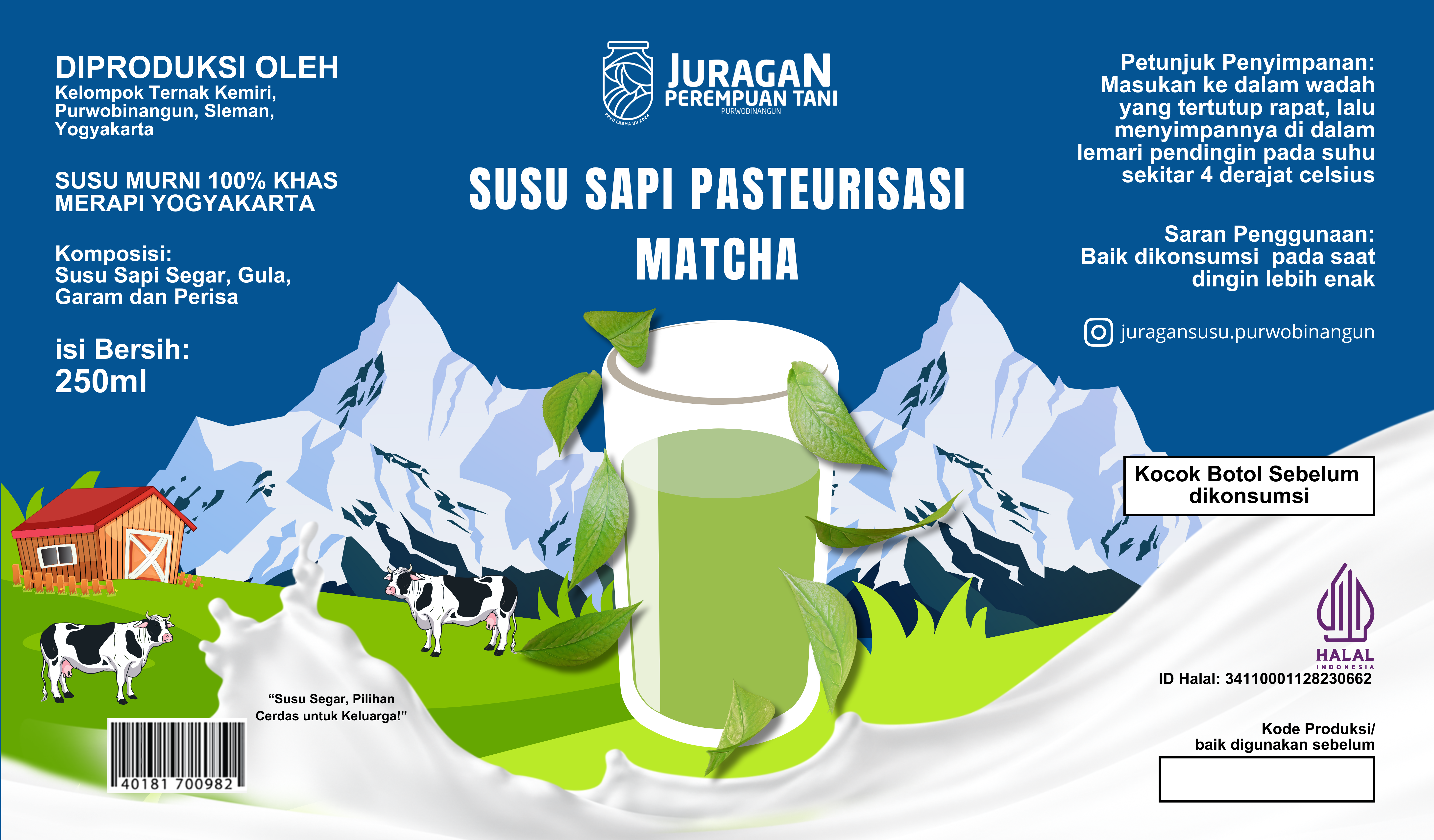 Susu Sapi Pasteurisasi Matcha